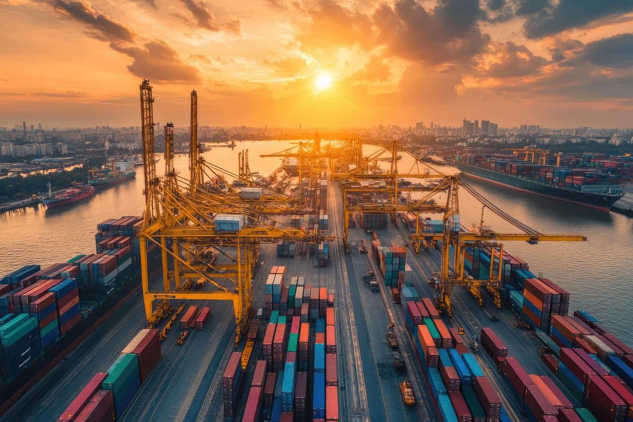 Supply chain and logistics background